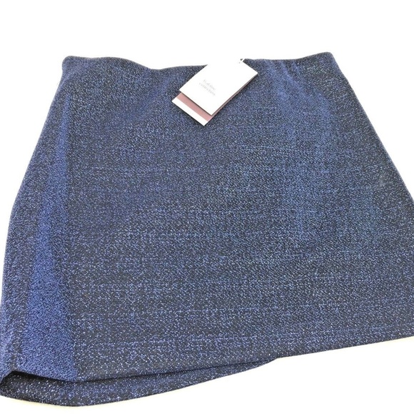 Zara Dark Blue Glitter Sparkly Mini Skirt - Picture 7 of 7